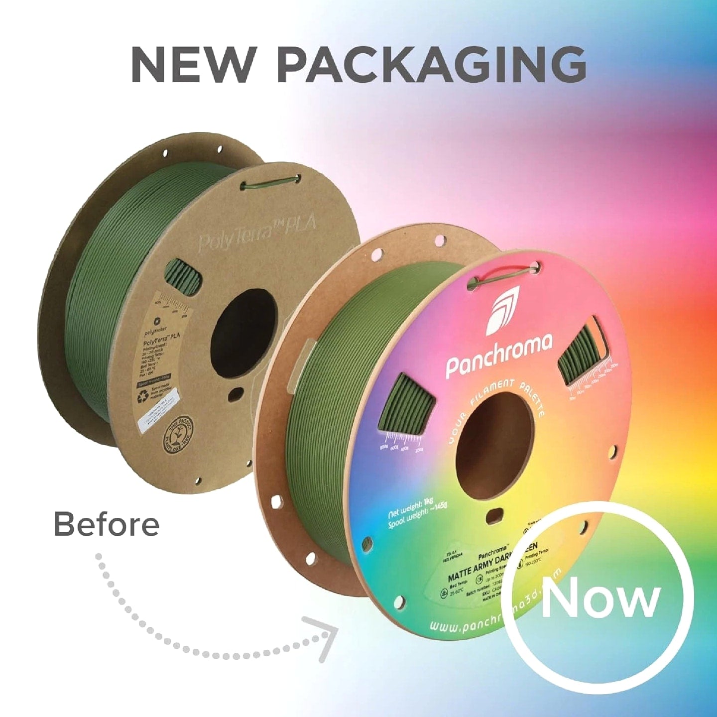 Panchroma Matte PLA Filament, Army Dark Green 1.75mm 1kg 3D Printing Filament...