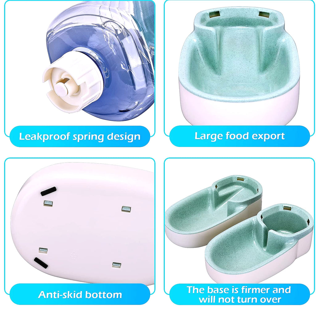 Kacoomi Automatic Pet Feeder and Water Dispenser Set, 1 Gallon