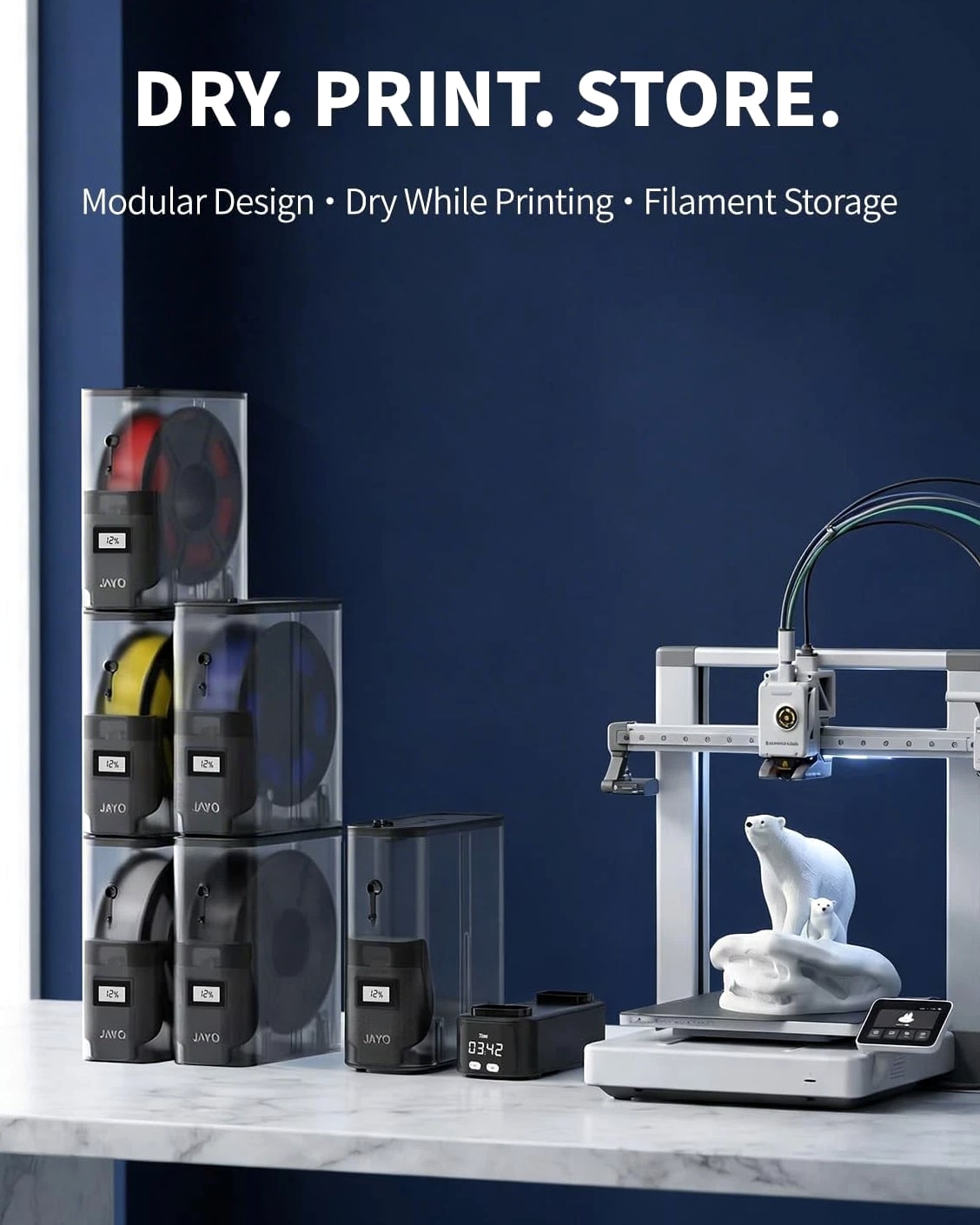 JAYO J1 Filament Storage Chamber Box Stackable Split Design No Heating Base