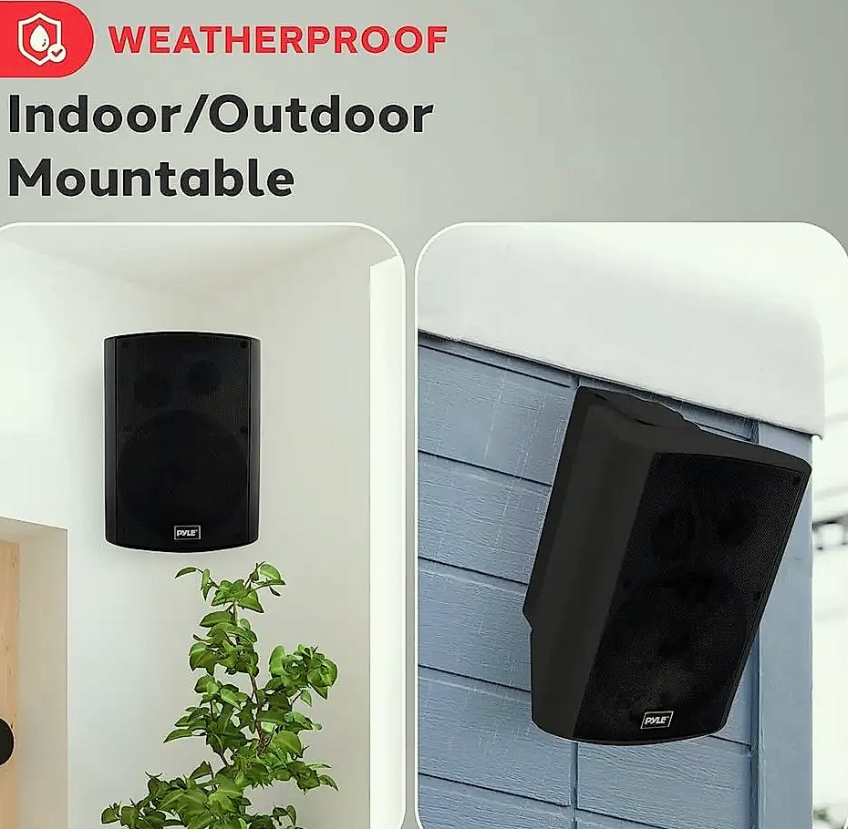 5.25 inch Wireless Bluetooth Wall Mount Speaker Pair 240W
