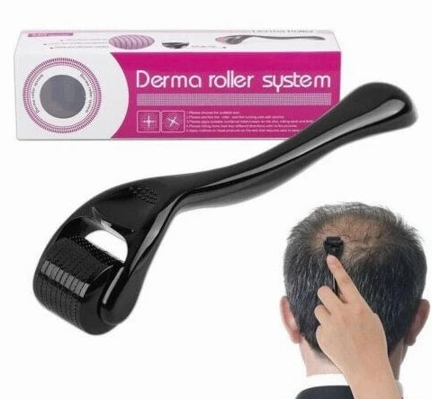 Beard Derma Roller For Hair Loss, Beard Growth - Titanium, Fast Shipping