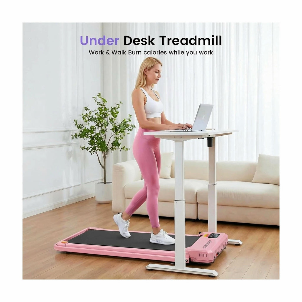 Small Walking Pad Treadmill with Incline - Under Desk Treadmills & Handle ...
