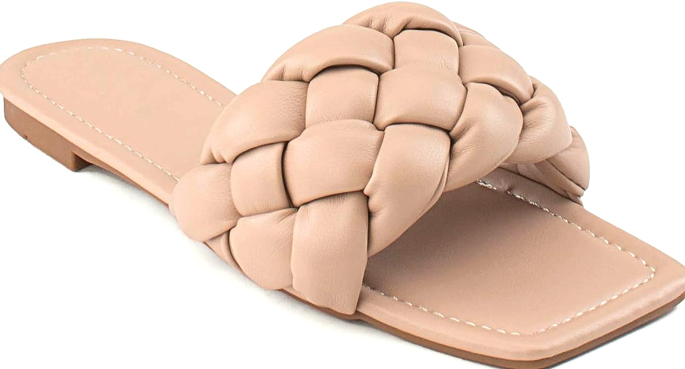 RF Room of Fashion Women's Open Square Toe Slide Sandals