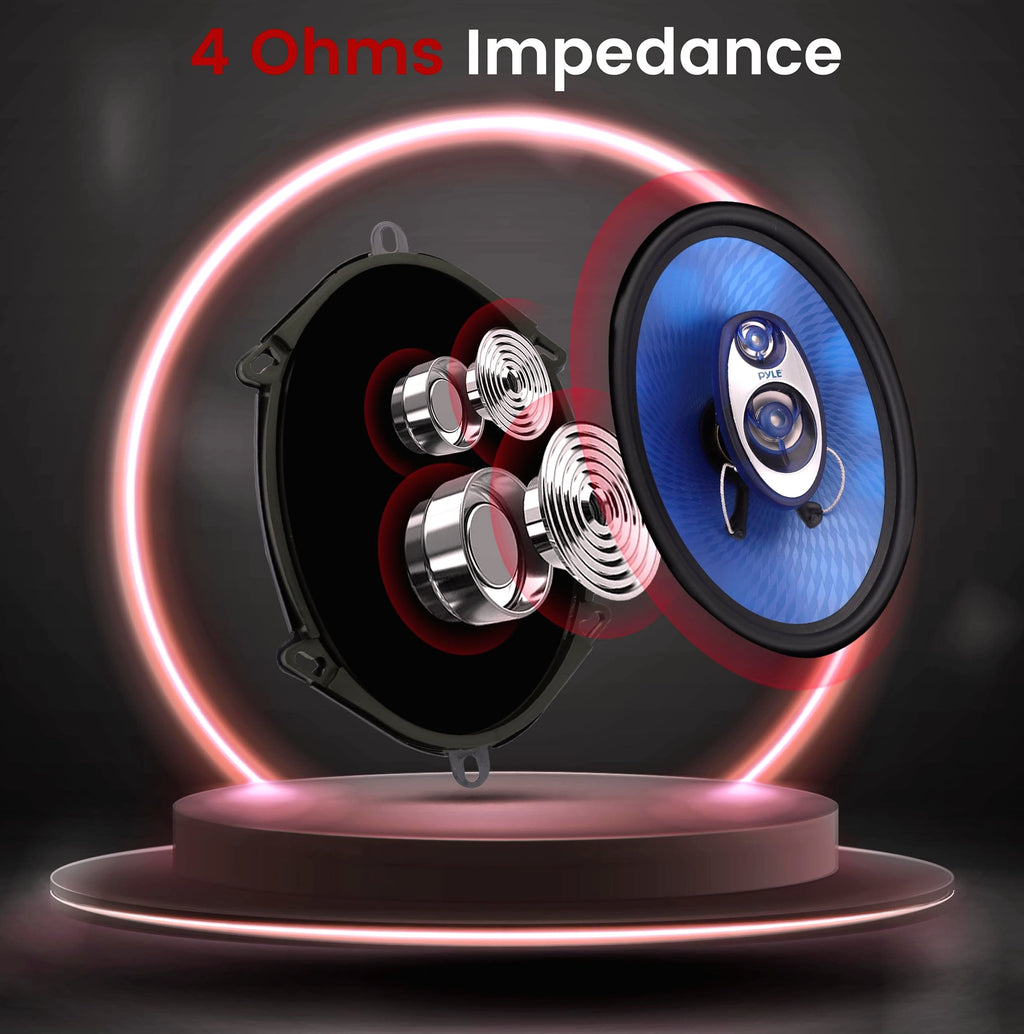 Pyle PL573BL 5x7 Car Speaker Pair 300W 3-Way System