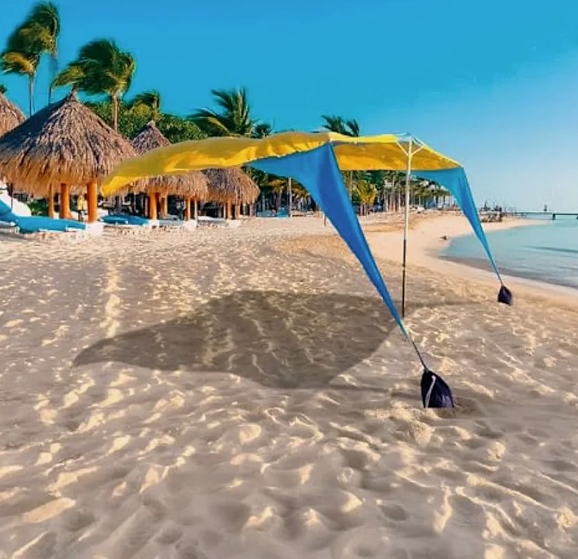 Shark Fin Shade Beach Tent UPF 50+ Wind Sun Canopy