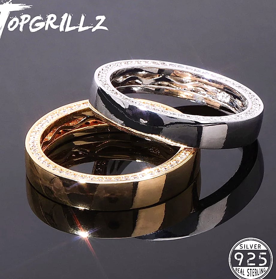 TOPGRILLZ Couple Rings 4mm/6mm 925 Sterling Silver
