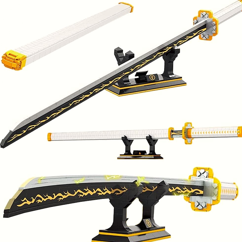 Kravkind 39 Inch Samurai Sword Building Block Set with Scabbard