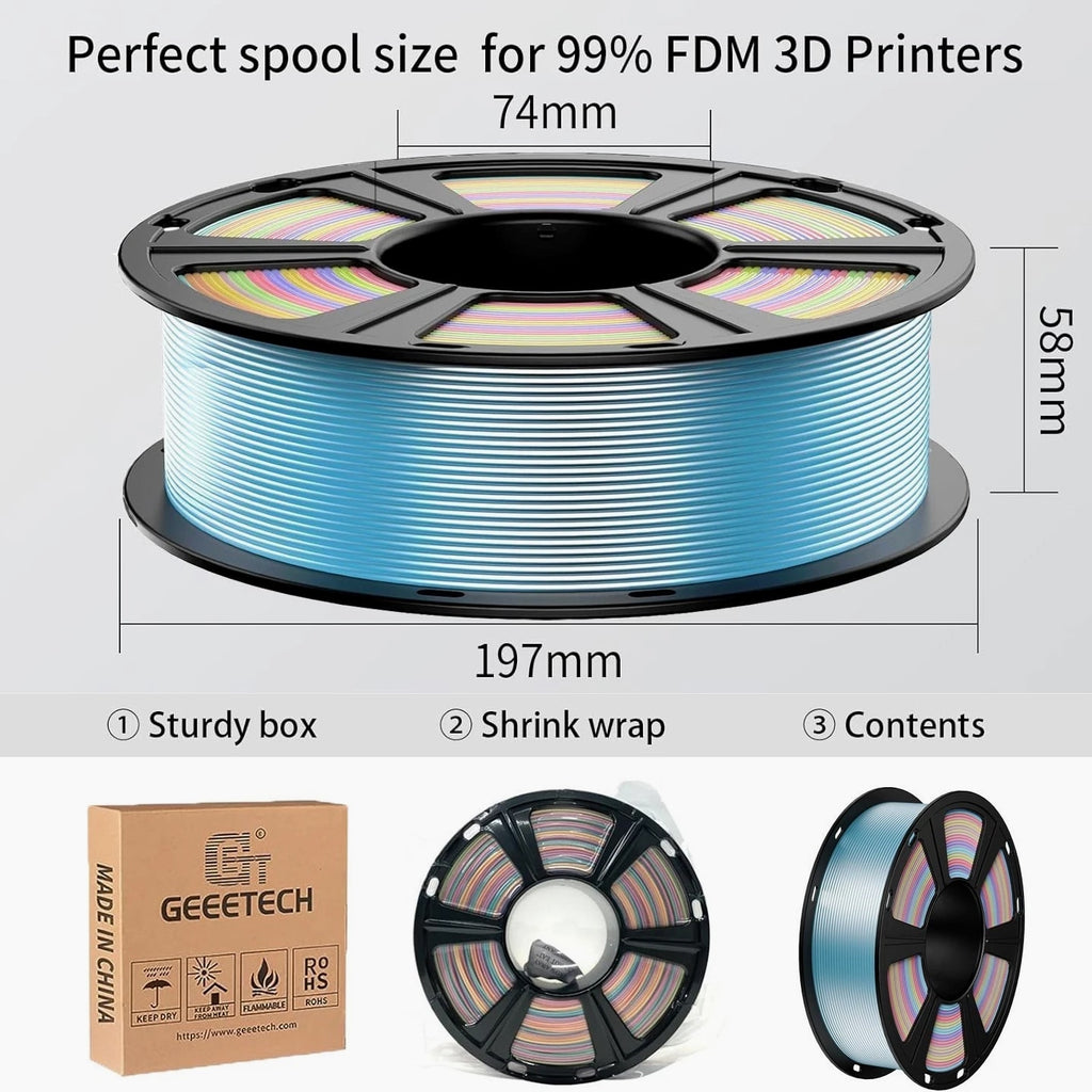【Buy 5 Get 5 Free!Add 10】GEEETECH 1KG PLA ABS+ PETG TPU ASA 3D Printer Filament