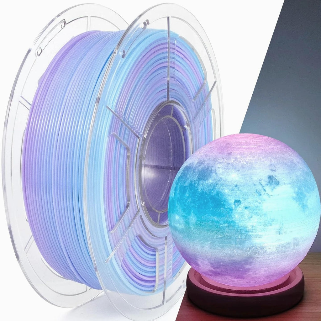 PETG Filament 1.75Mm, Translucent Dual Color Gradient Blue to Purple, High-Speed