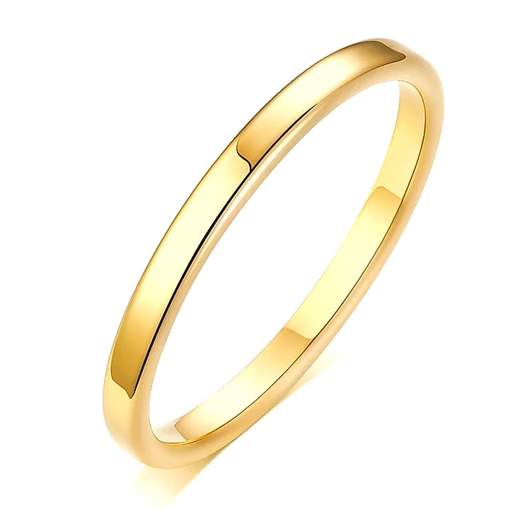 Myfresty Twisted Rope Slim Ring for Women, Stainless Steel