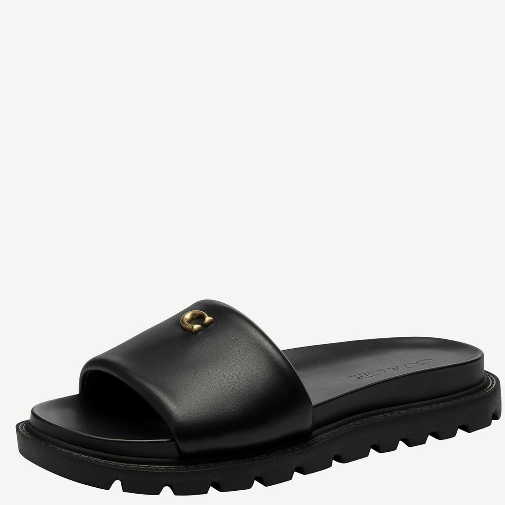 Coach Women's Brynn Suede Sandals with Shearling Lining