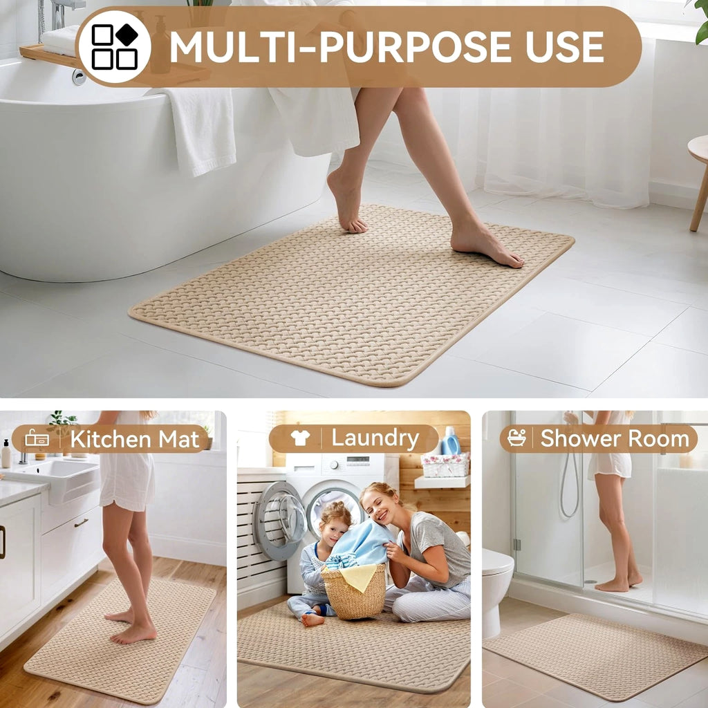 Bathroom Rugs Non Slip, Super Absorbent Quick Dry Bath Mats for Bathroom Floor