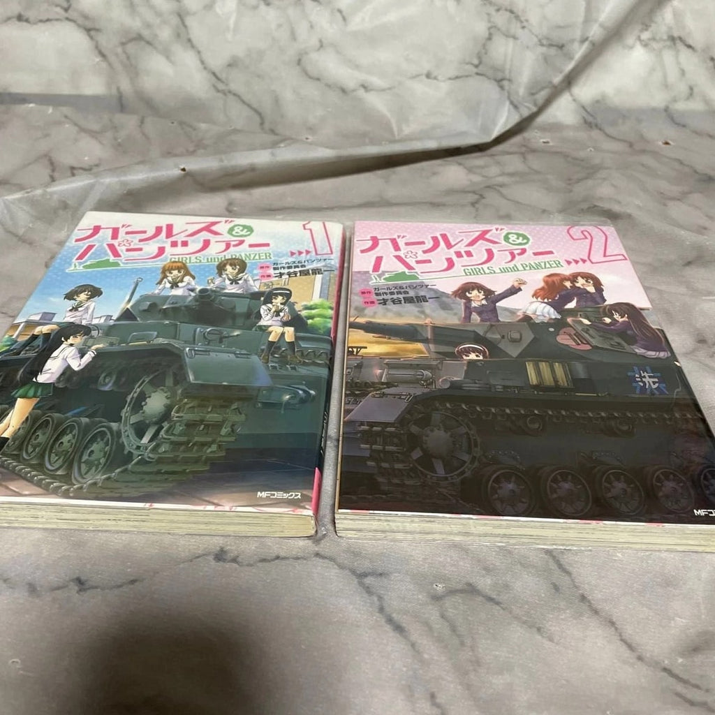Girls und Panzer Vol.1-4 Complete Set Japanese Manga Comic Used
