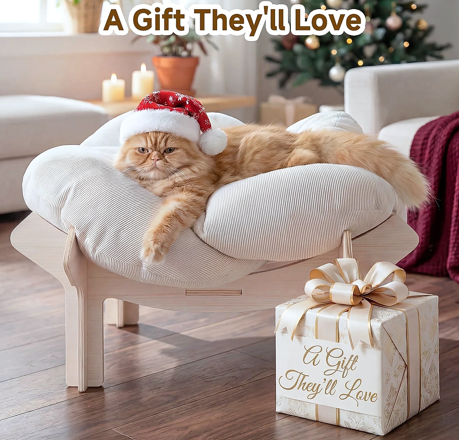 Flower-Shaped Pet Bed for Cats and Small Dogs