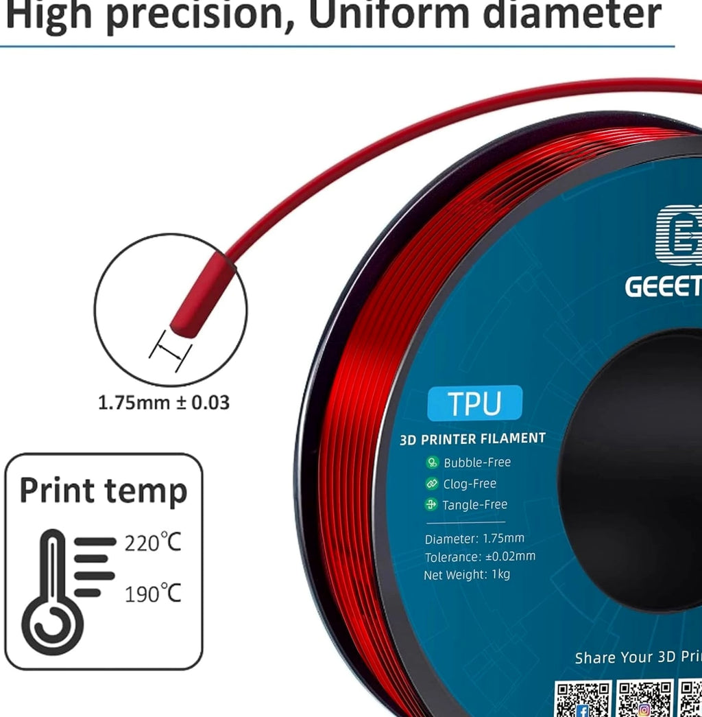 High Elasticity TPU Filament for FDM 3D Printers