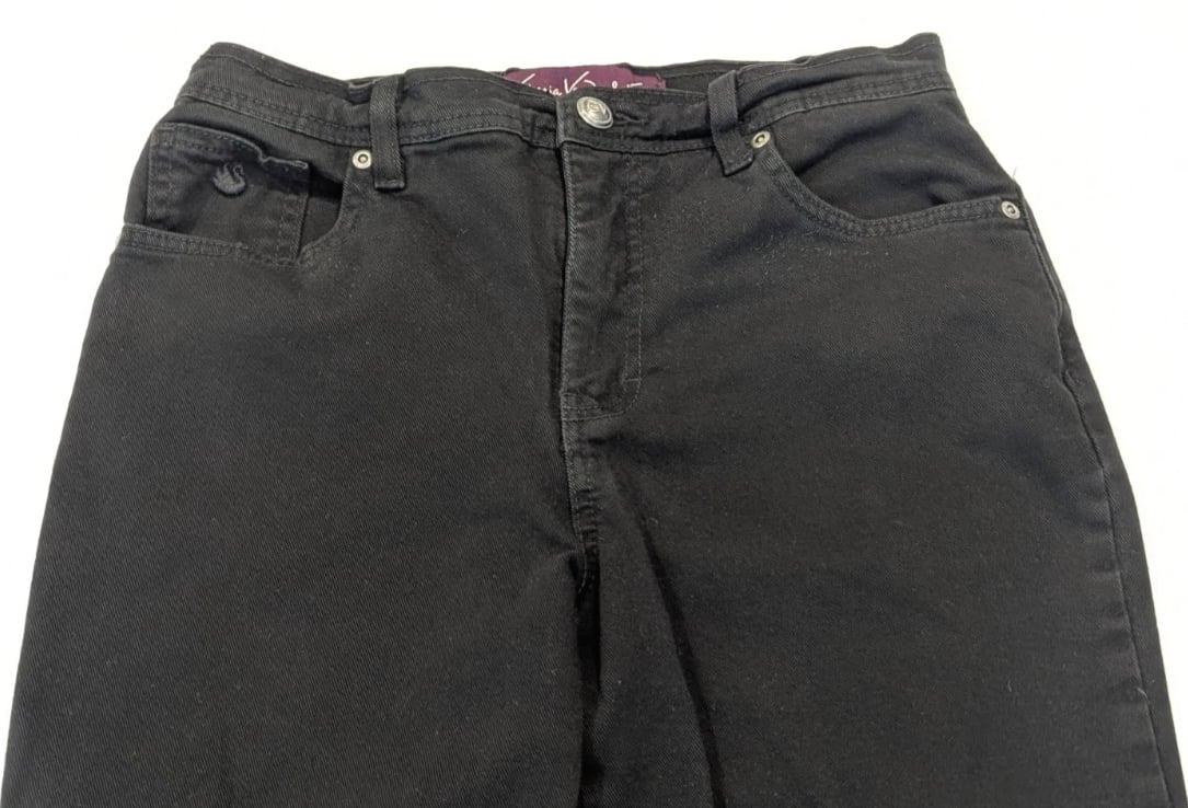 Gloria Vanderbilt Women's Black Jeans Straight Leg Size 6 Average Stretch