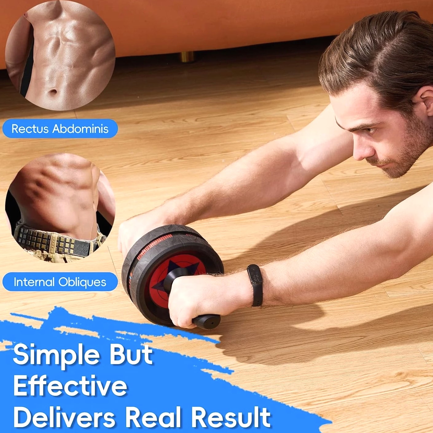 Ab Roller Wheel for Abs Workout - Abdominal Exercise Equipment with 2 Knee Pads