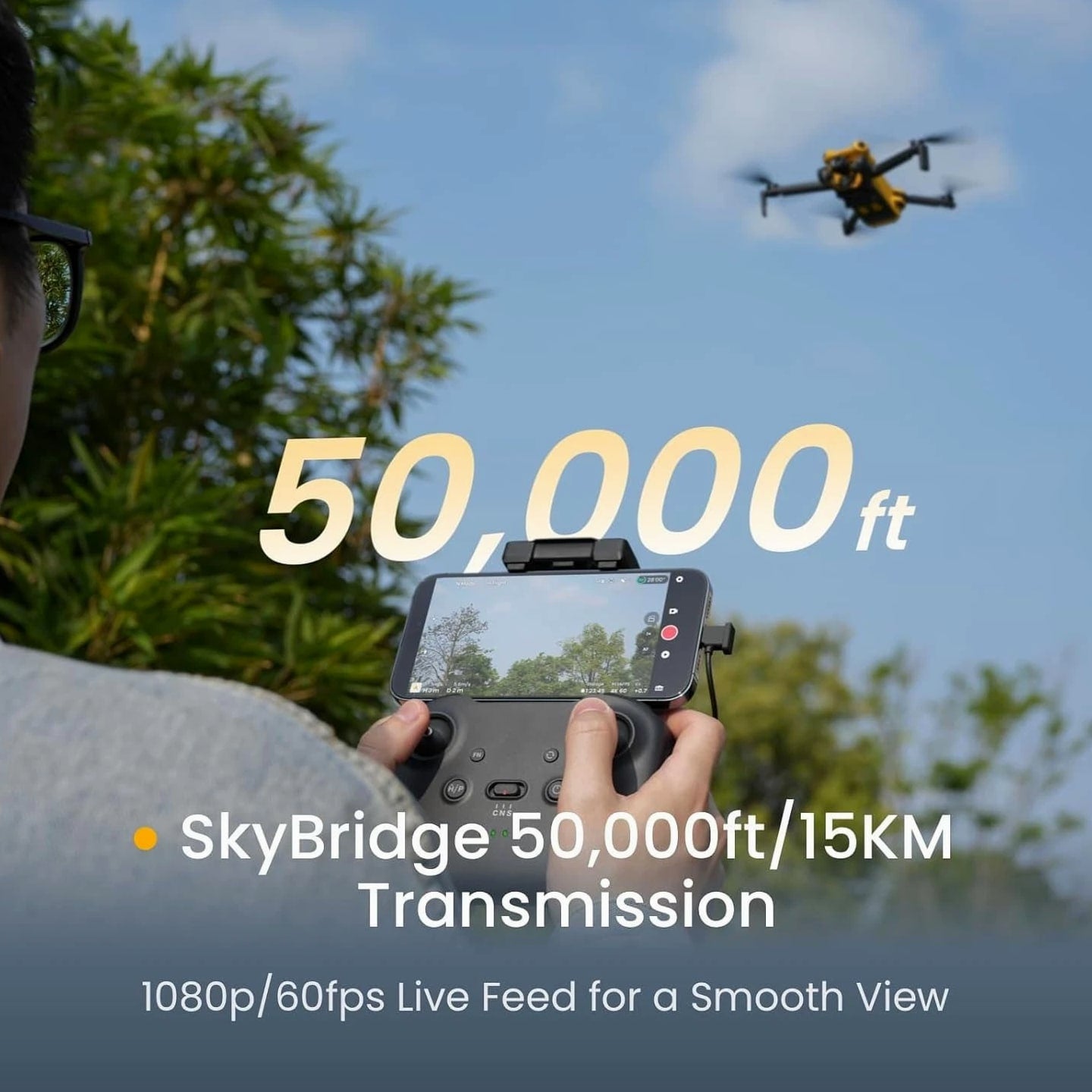 SKYROVER X1 Drone Camera 4K/60fps HDR Video,8K Photo,32 Min Flight,360° Obstacle