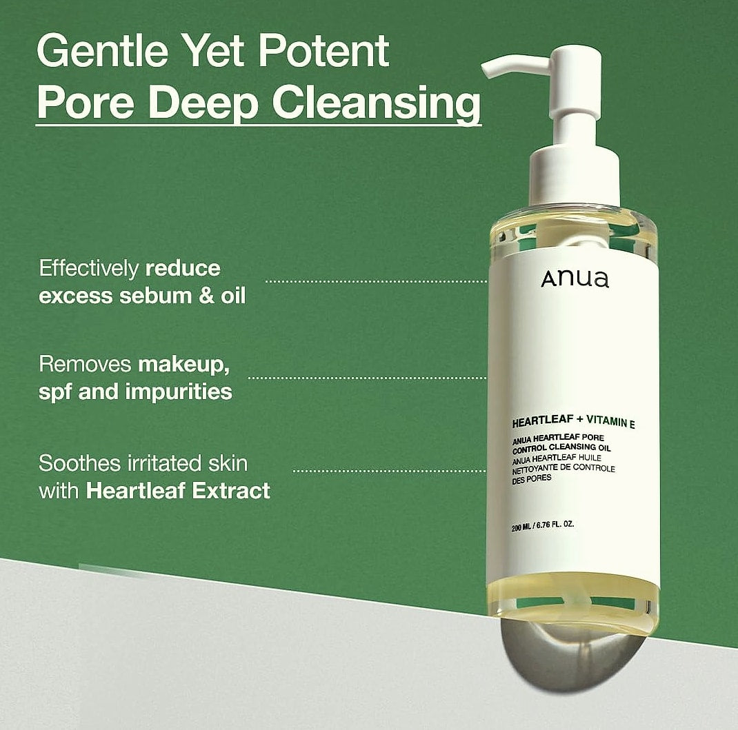 ANUA Heartleaf Double Cleansing Duo Oil and Foam Set