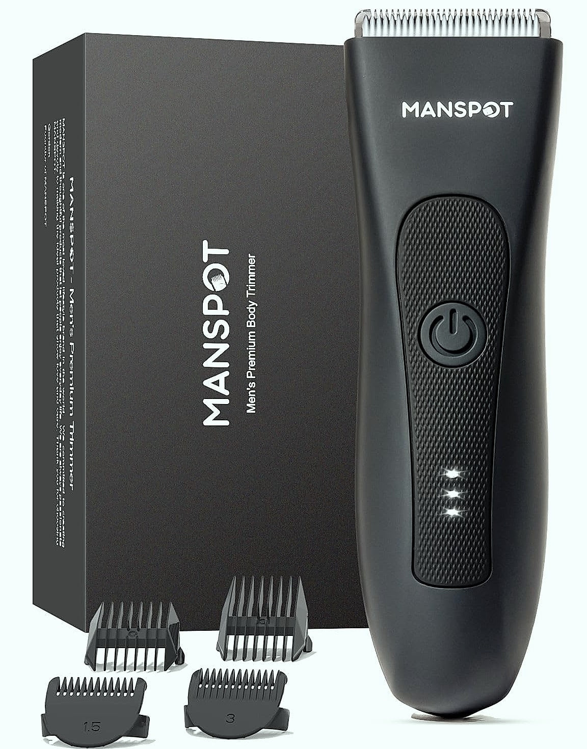MANSPOT Groin Body Hair Trimmer with 4 Guards and Ceramic Blades
