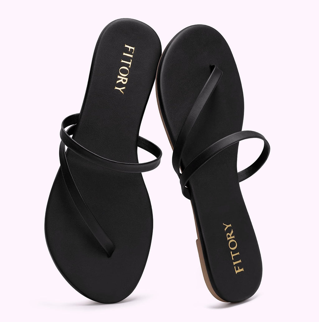 FITORY Women's Flip Flops Strappy Open Toe Sandals