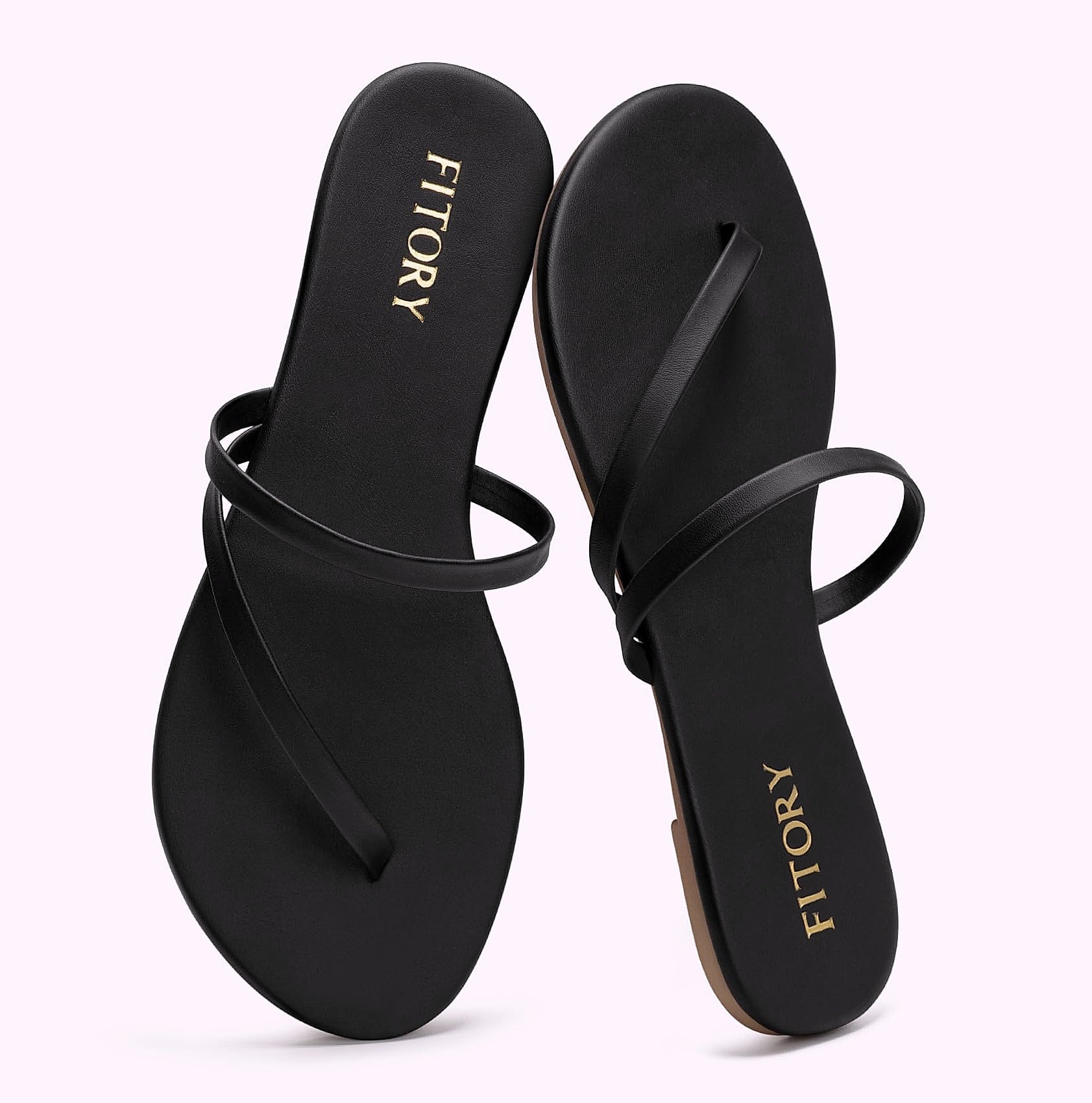 FITORY Women's Flip Flops Strappy Open Toe Sandals
