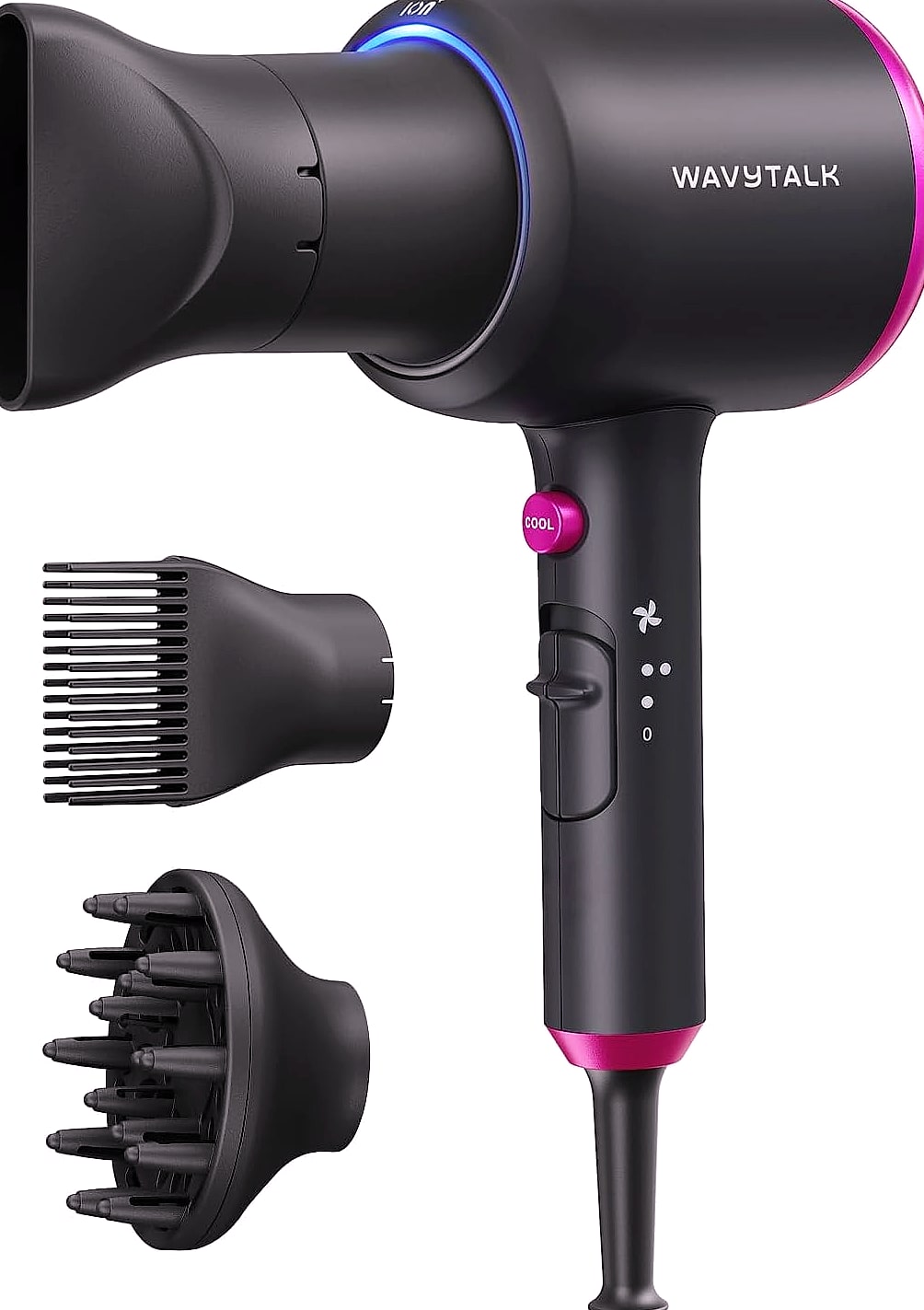 Wavytalk 1875W Ionic Hair Dryer with Diffuser and Comb