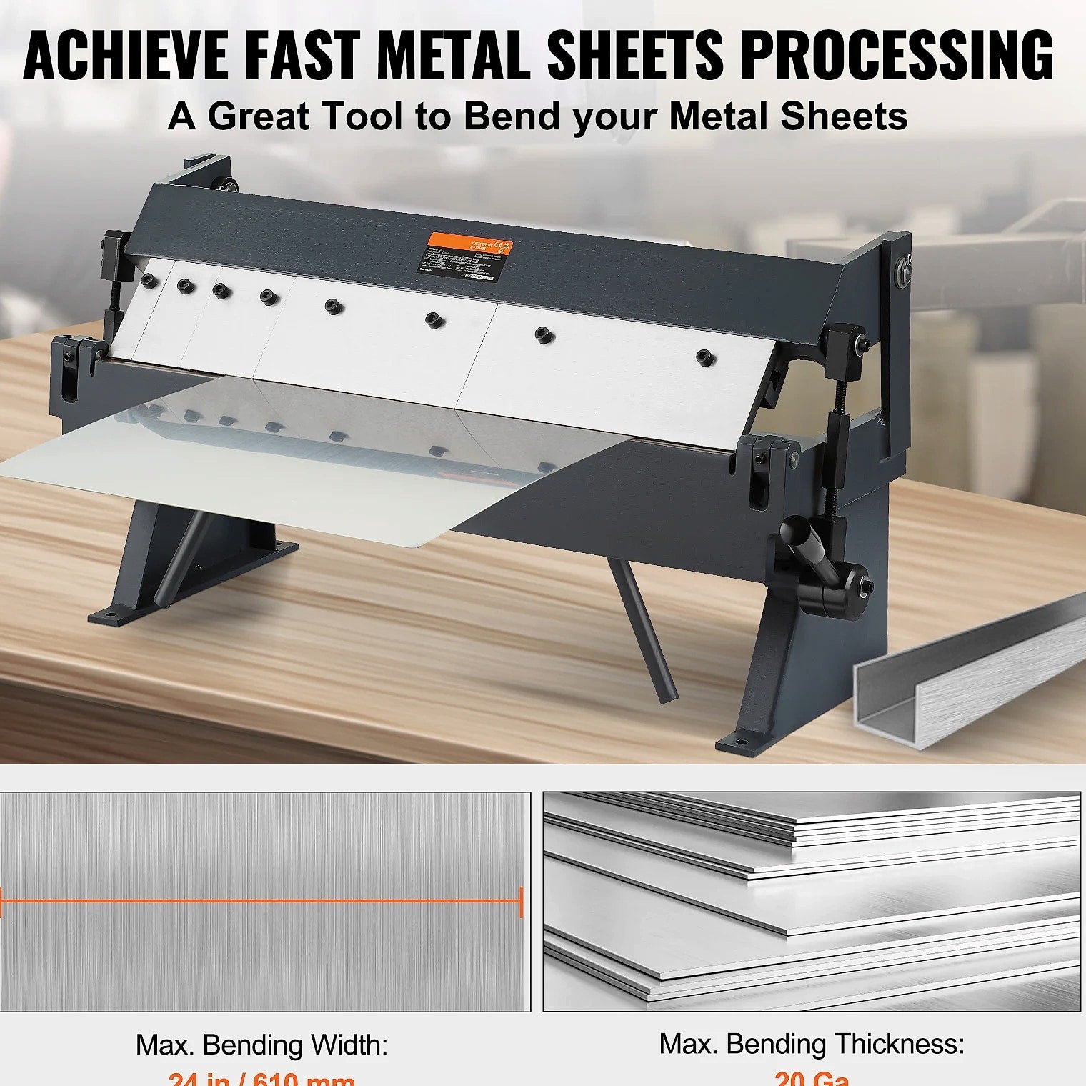 SucceBuy Box Pan Brake 24in 36in 48in Sheet Metal Bender