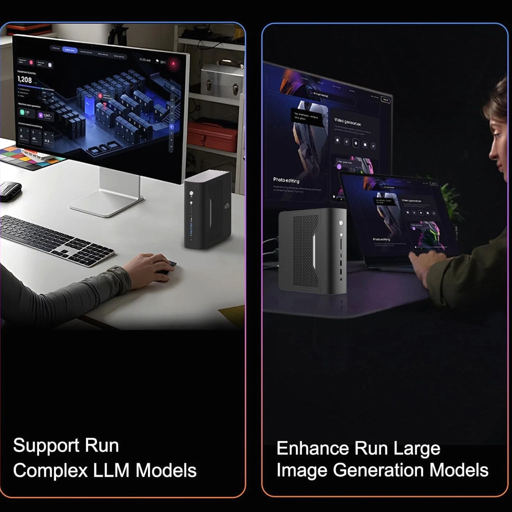 NIMO Mini PC Desktop, AMD Ryzen AI Max+ 395 128GB LPDDR5 8000MHz RAM 1TB SSD Storage