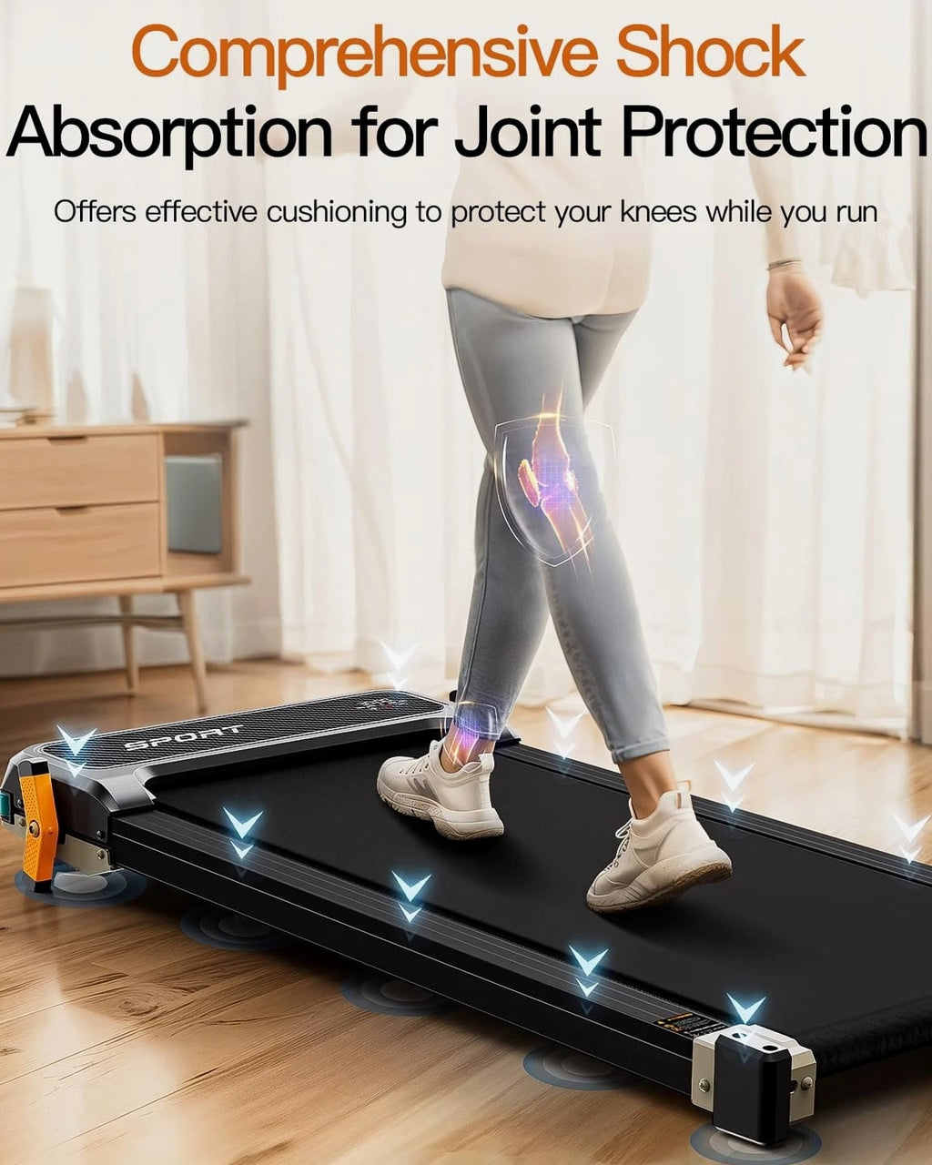 AKLUER Walking Pad with Incline Dual-Sided 2 in 1 Under Desk Treadmill - 330LBs