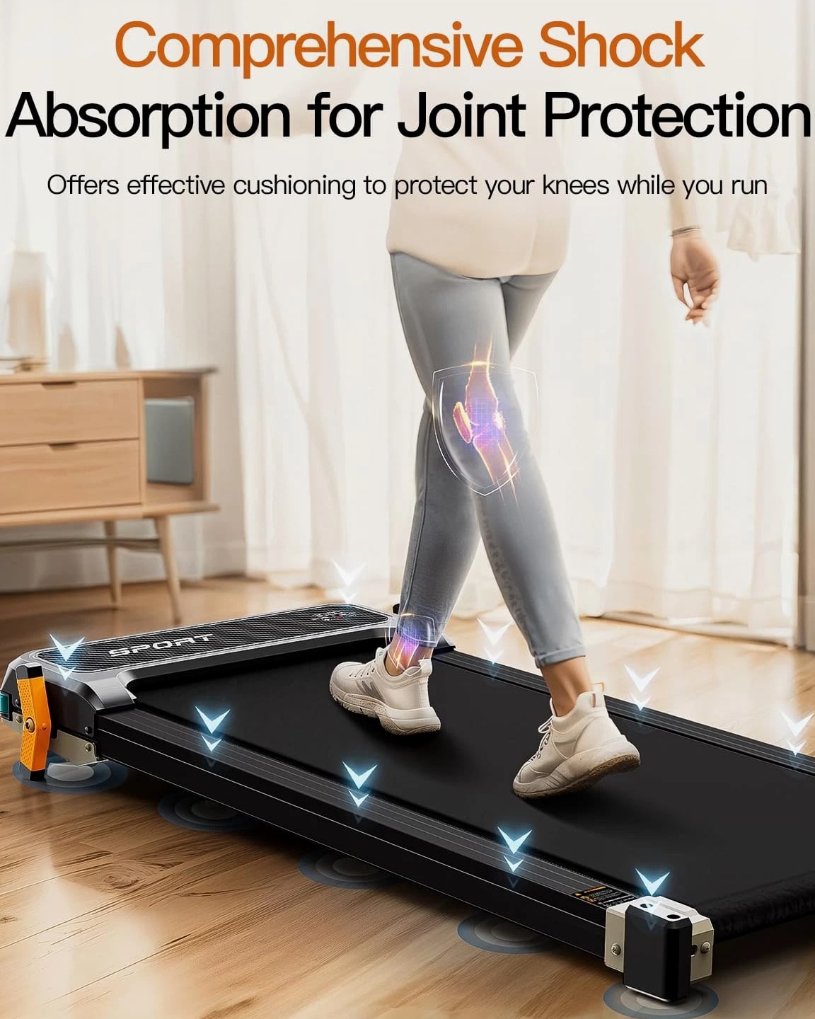 AKLUER Walking Pad with Incline Dual-Sided 2 in 1 Under Desk Treadmill - 330LBs