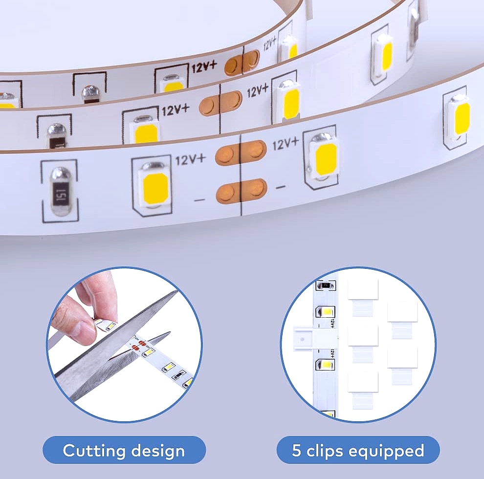 Govee 16.4ft LED Strip Lights, Dimmable 6500K Daylight White