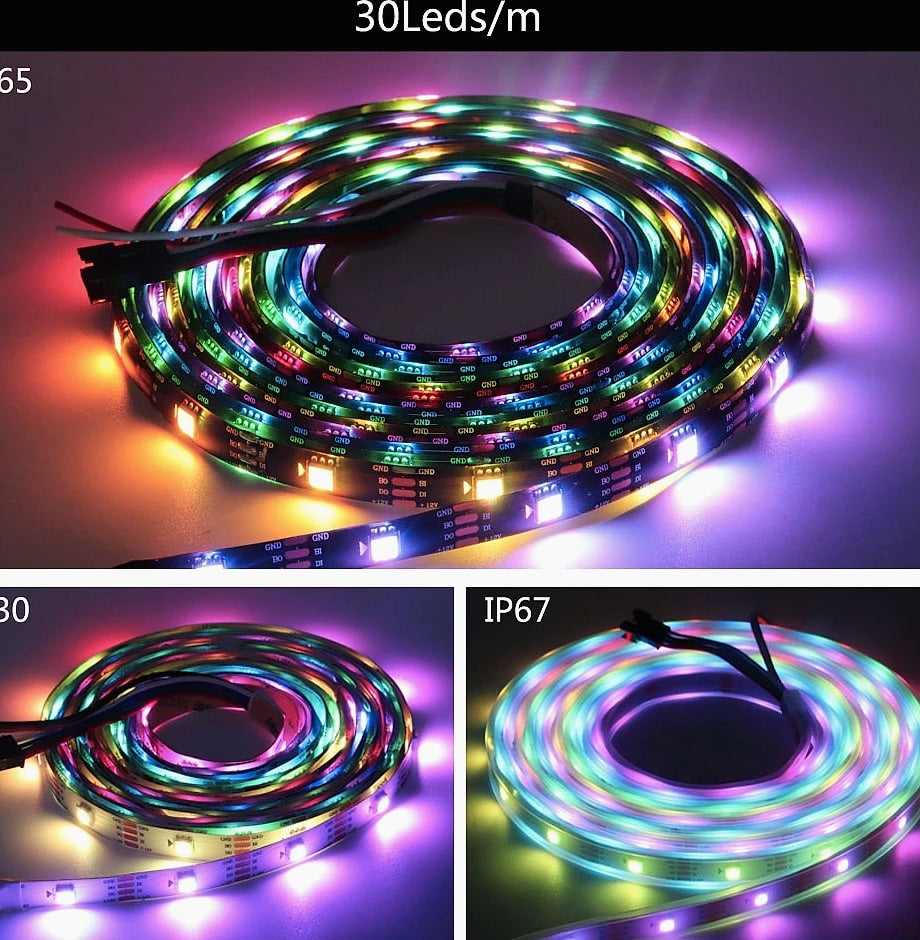 Xnbada WS2812B RGB LED Strip Lights Individually Addressable