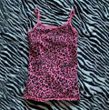 Blue Dijiao Leopard Pattern Camisole Crop Top Vest