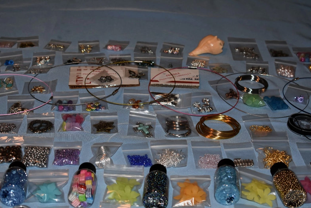 HUGE Lot Beads/Jewelry Making Supplies 50 'Bags' 100% NEW - UNIQUE LOTS! +XTRAS
