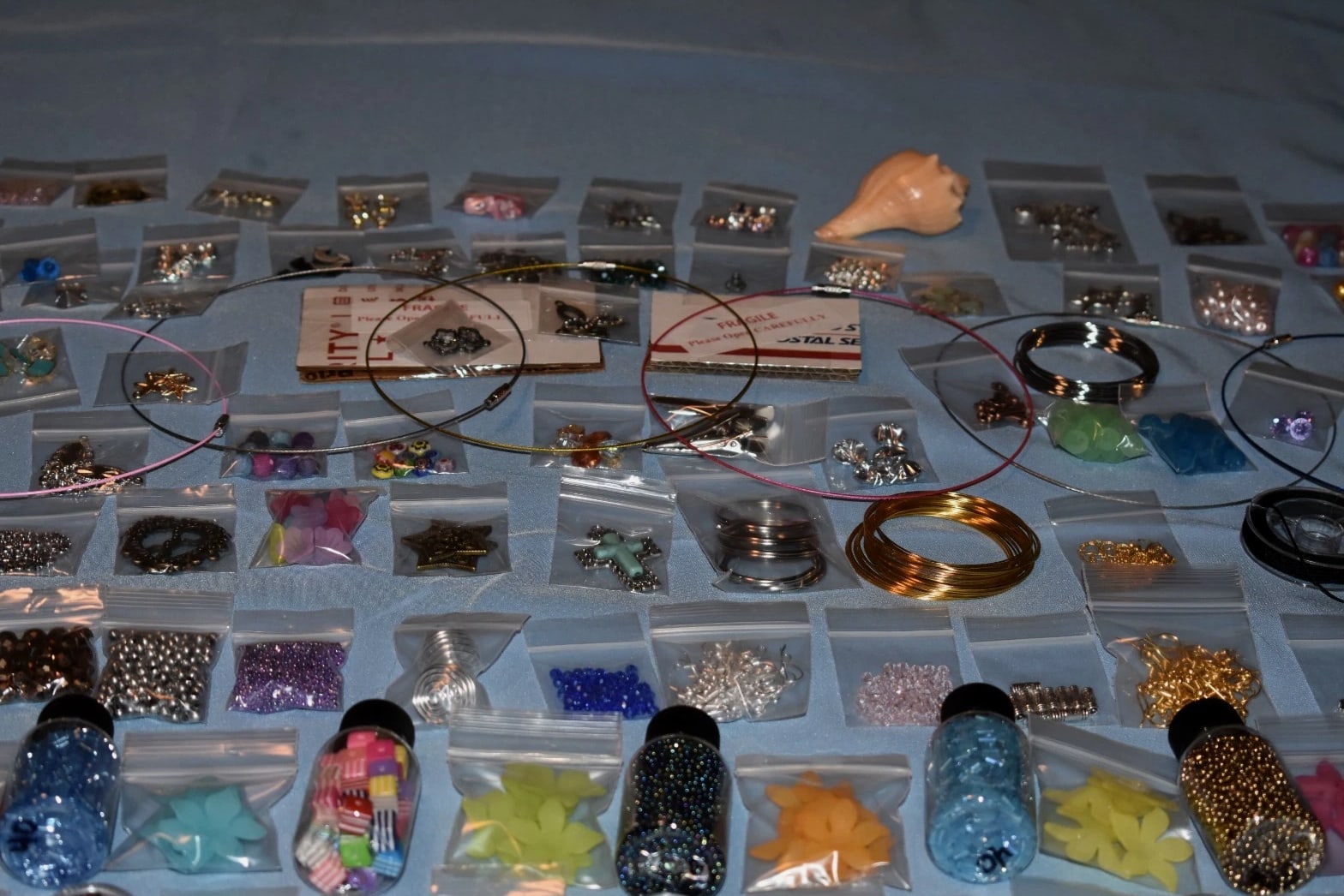 HUGE Lot Beads/Jewelry Making Supplies 50 'Bags' 100% NEW - UNIQUE LOTS! +XTRAS