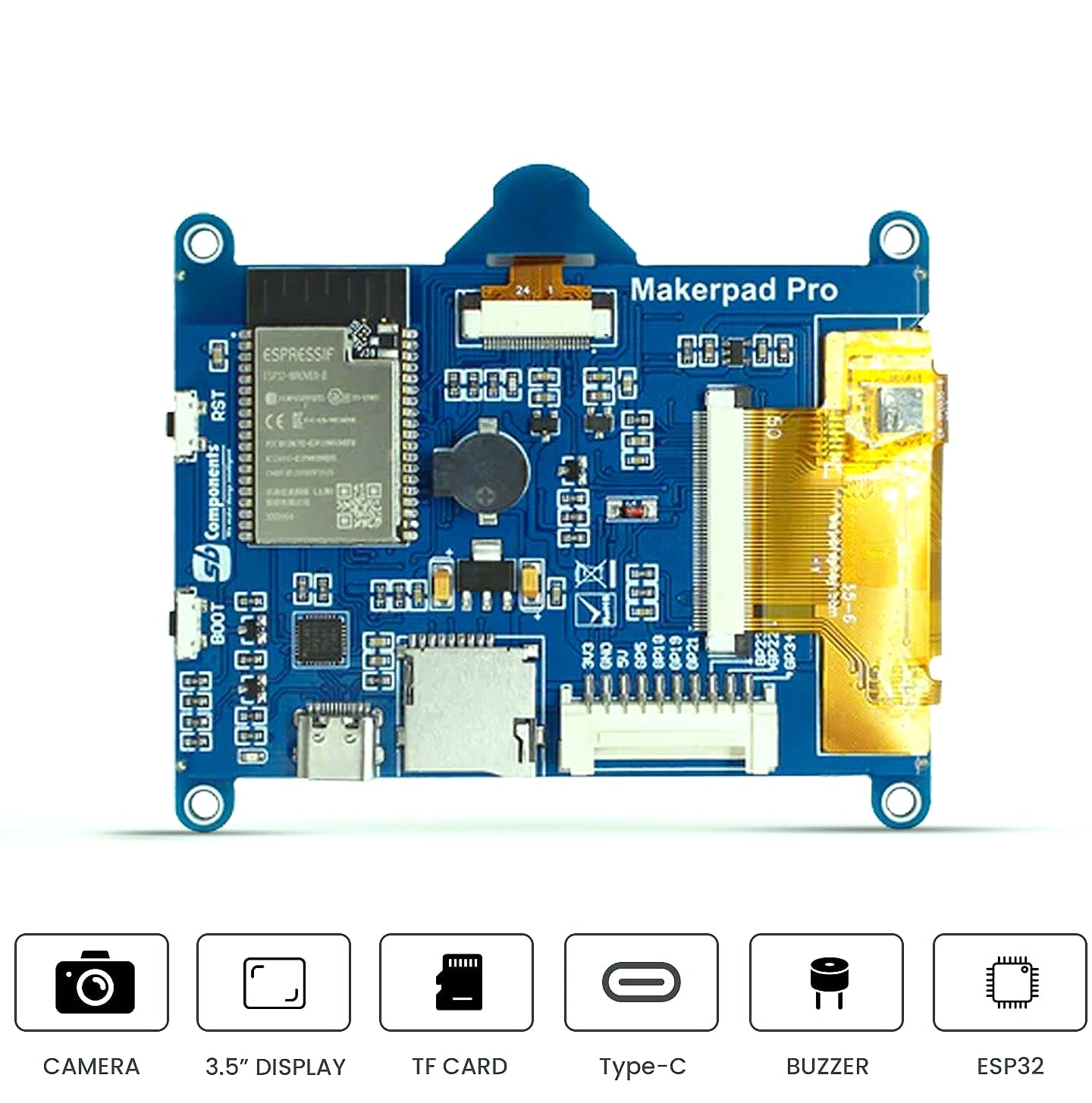 SB Components MakerPad Pro ESP32 3.5 inch Touch Display with Camera