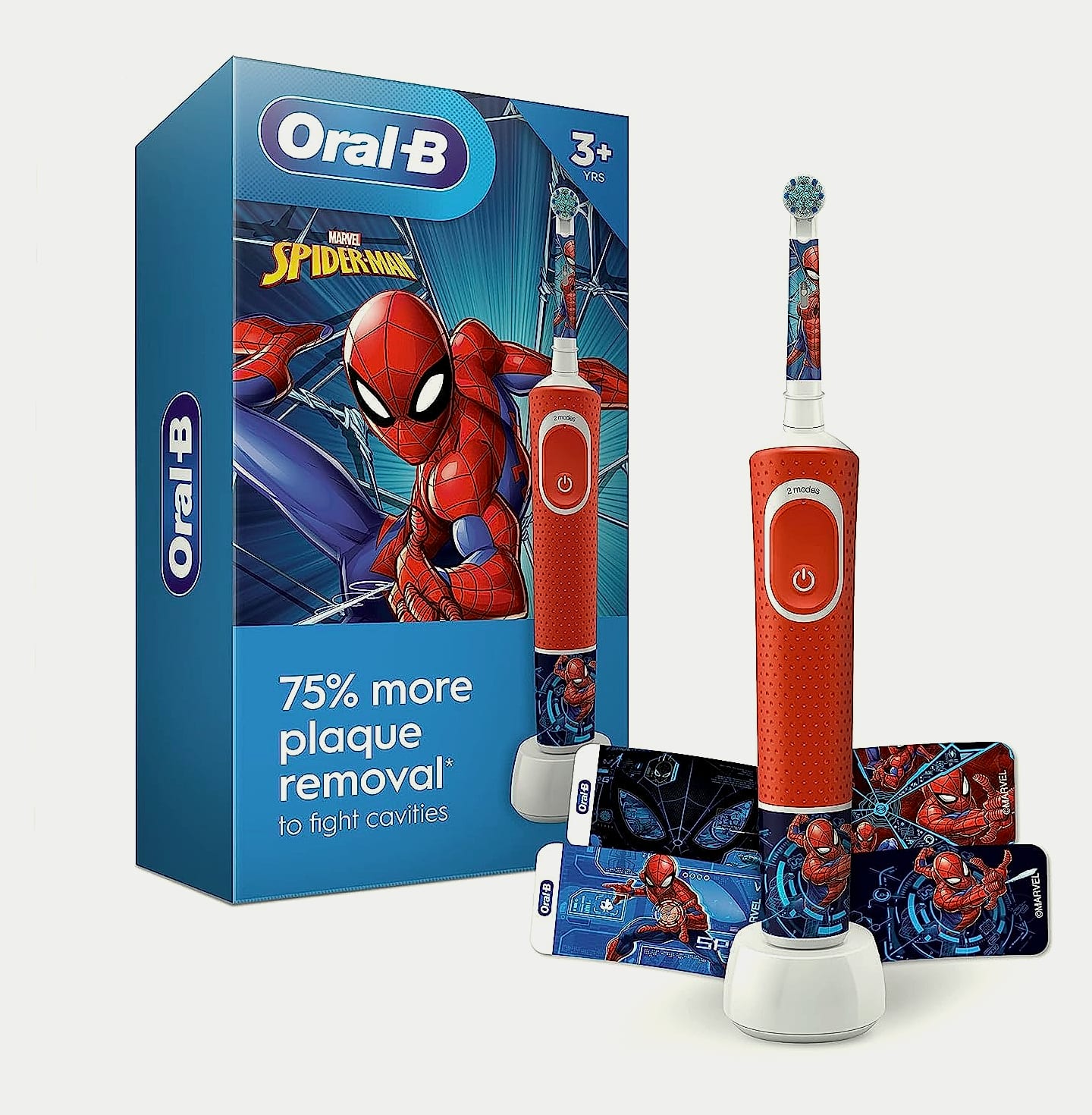 Oral-B Kids Electric Toothbrush with Spiderman Stickers