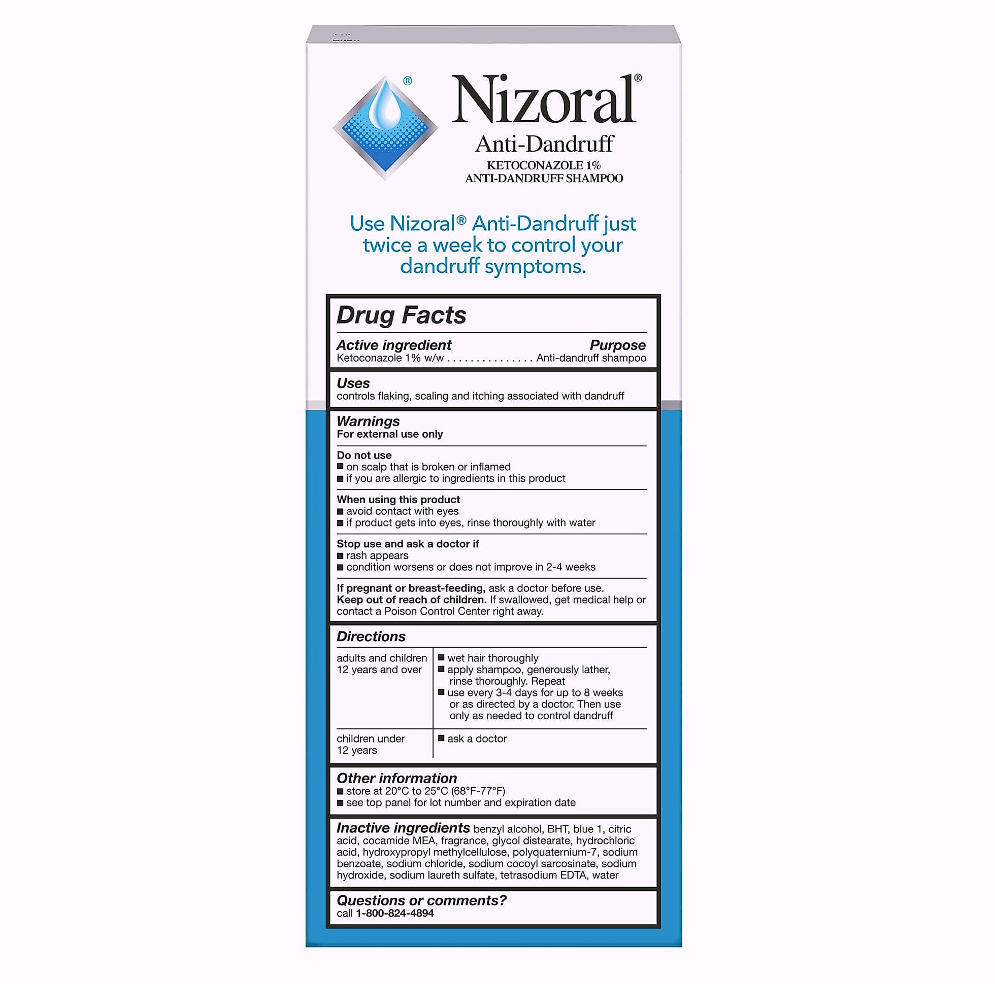 Nizoral Anti-Dandruff Shampoo 1% Ketoconazole Fresh Scent 7oz
