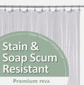 Barossa Design Clear Shower Liner 72 inch Standard Size