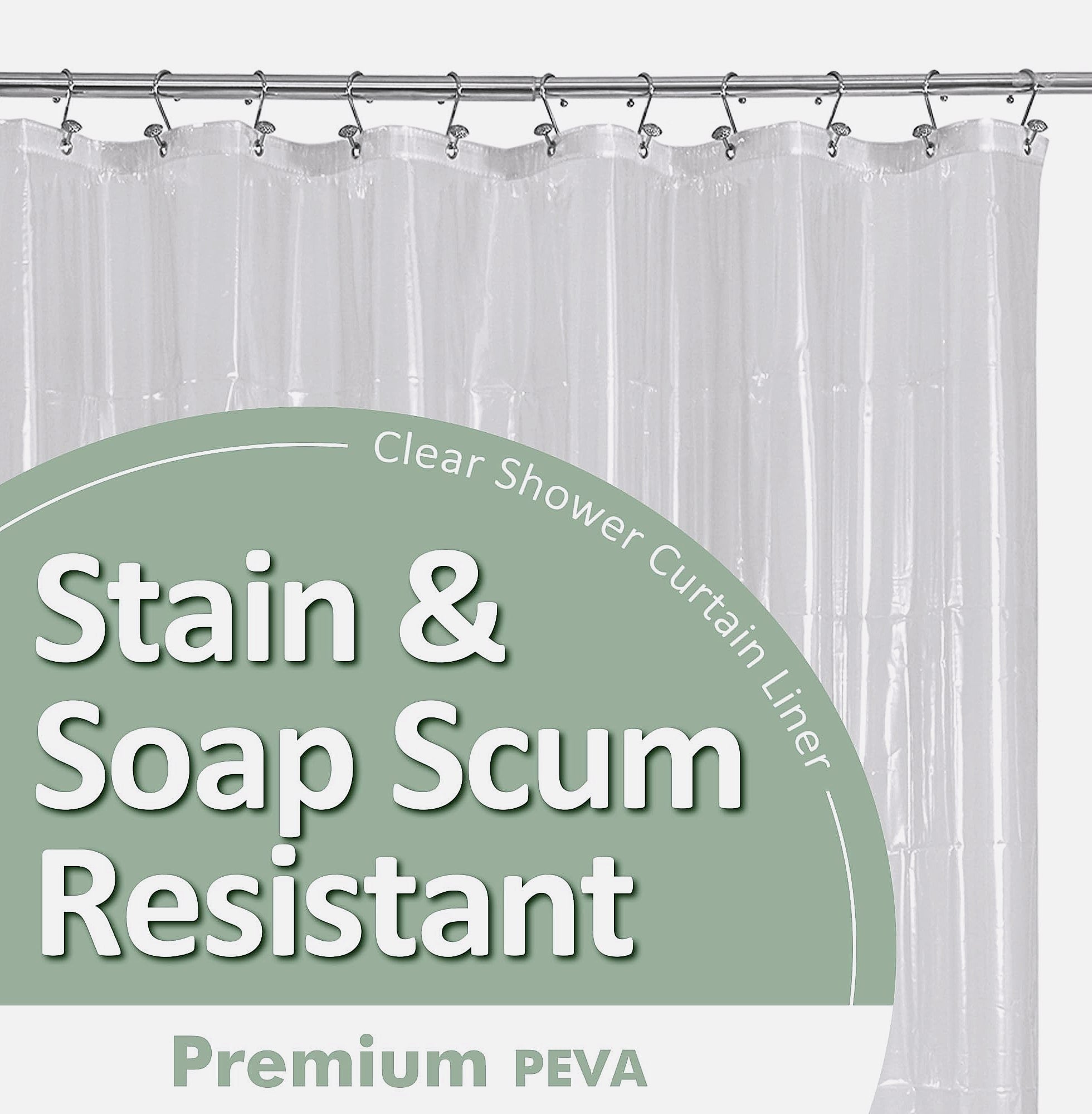 Barossa Design Clear Shower Liner 72 inch Standard Size