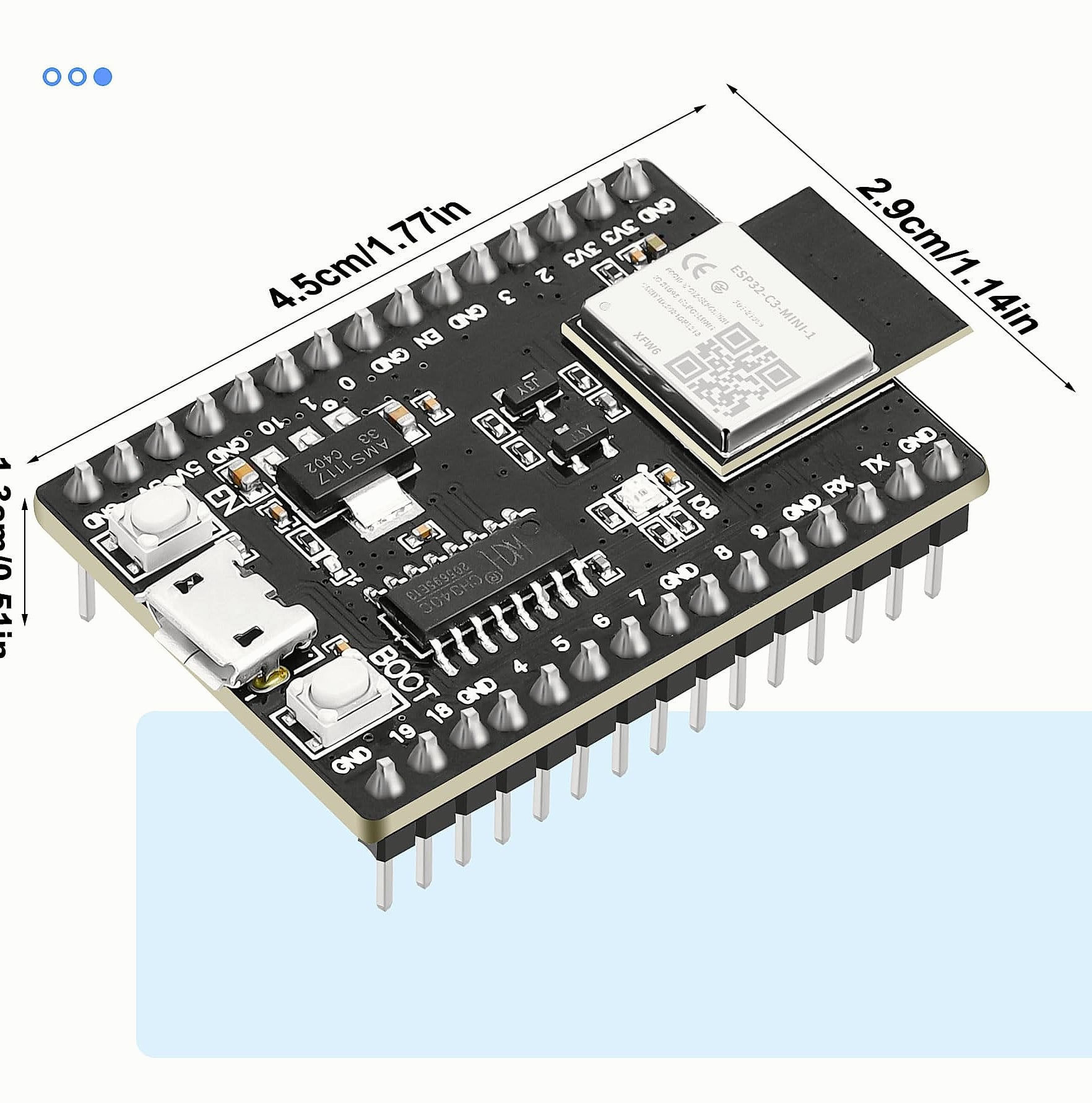 FancyWhoop ESP32-C3 Development Board with WiFi Bluetooth