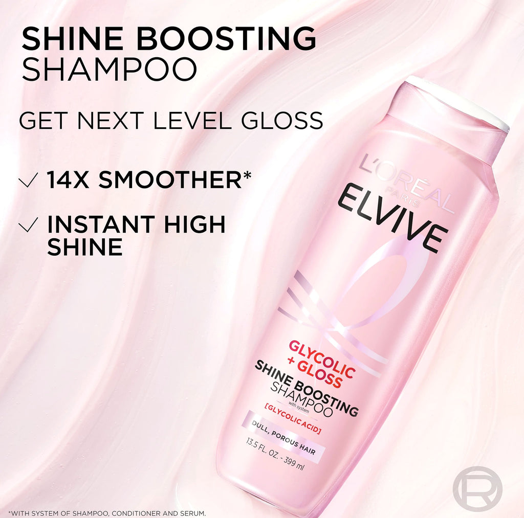 L'Oreal Paris Elvive Glycolic Gloss Shampoo and Conditioner Set