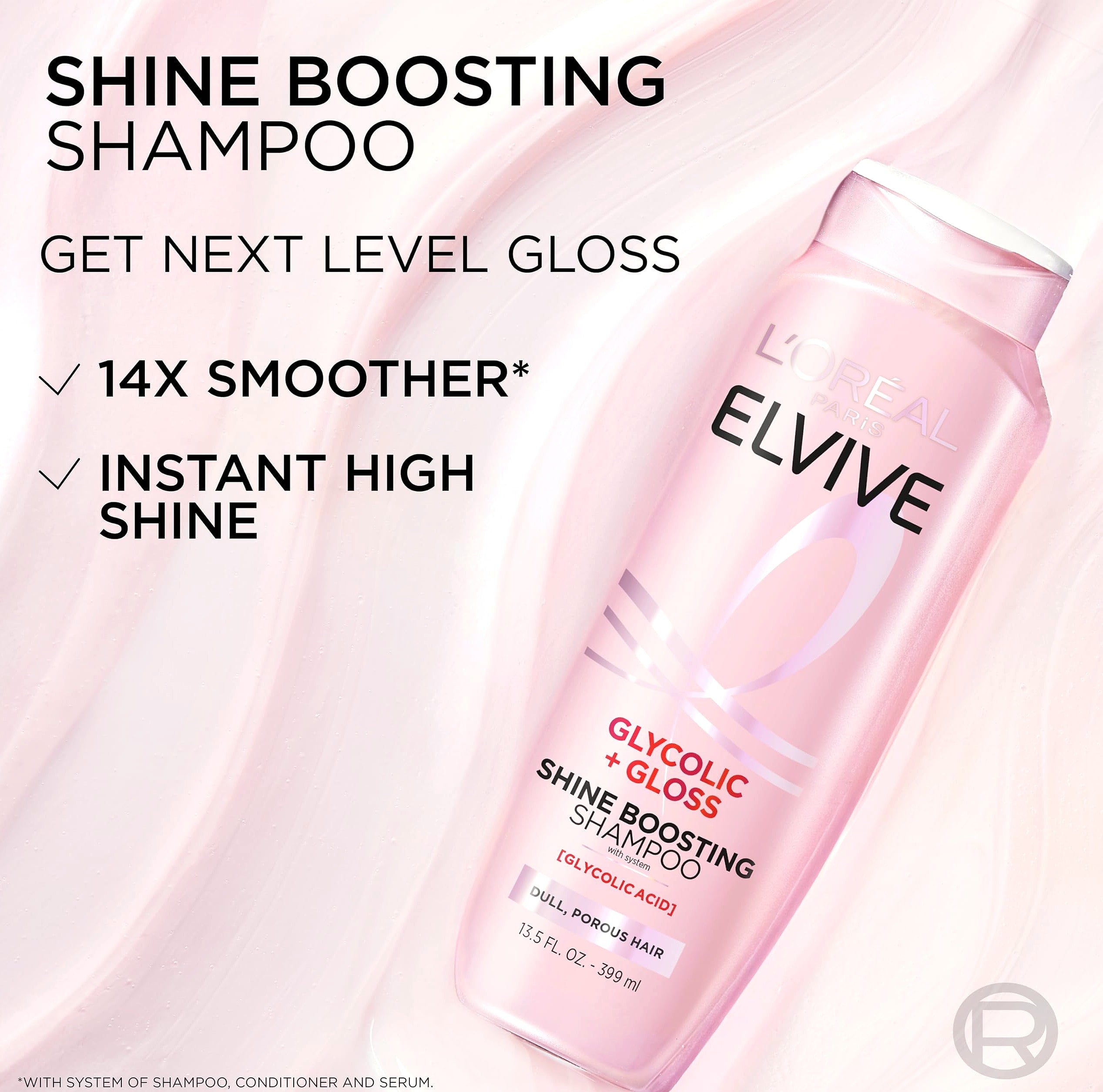 L'Oreal Paris Elvive Glycolic Gloss Shampoo and Conditioner Set