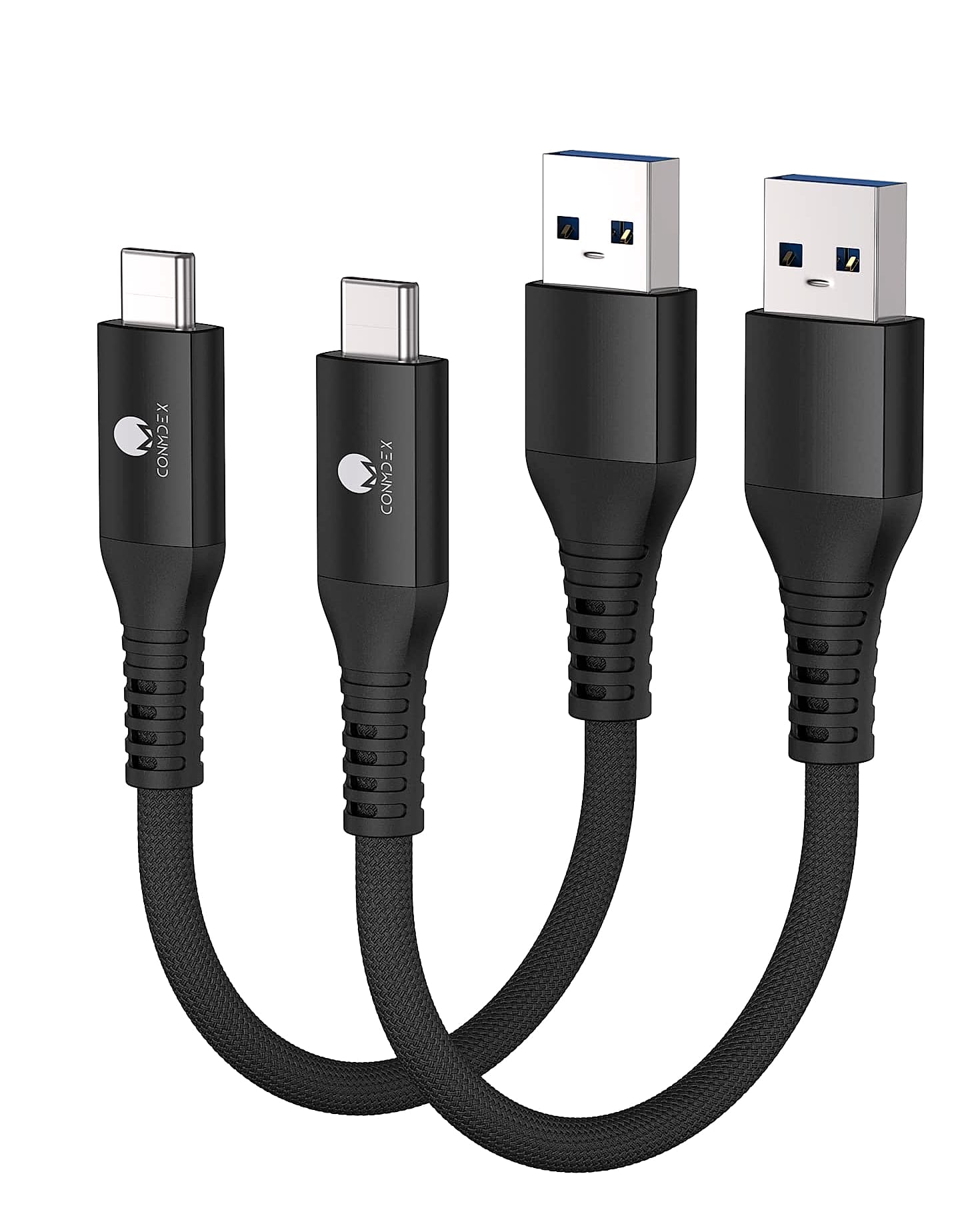 CONMDEX USB A to USB C Cable 2ft 2-Pack 10Gbps Fast Charging