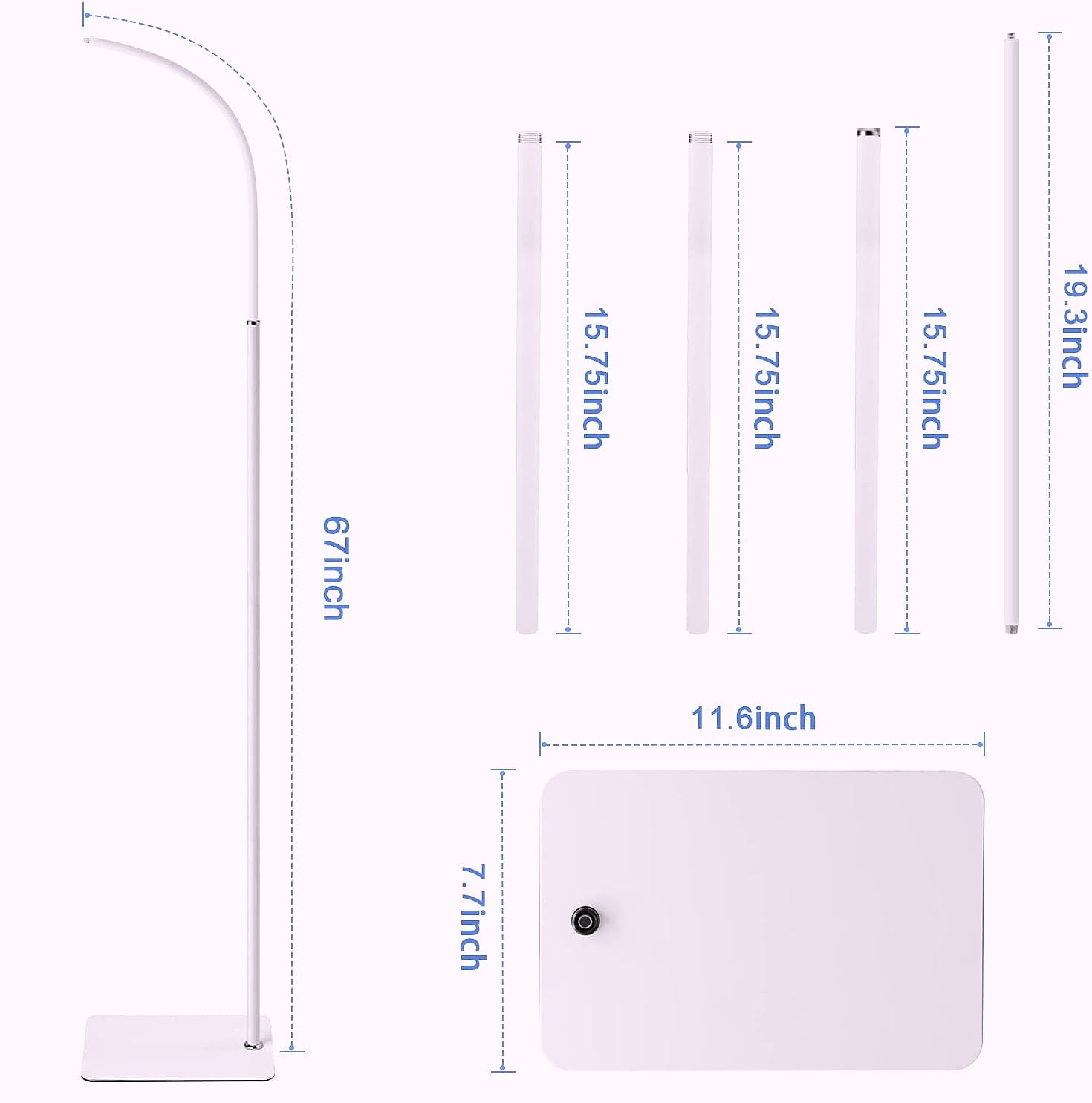 AISVAN Adjustable Height Baby Monitor Floor Stand for Hellobaby