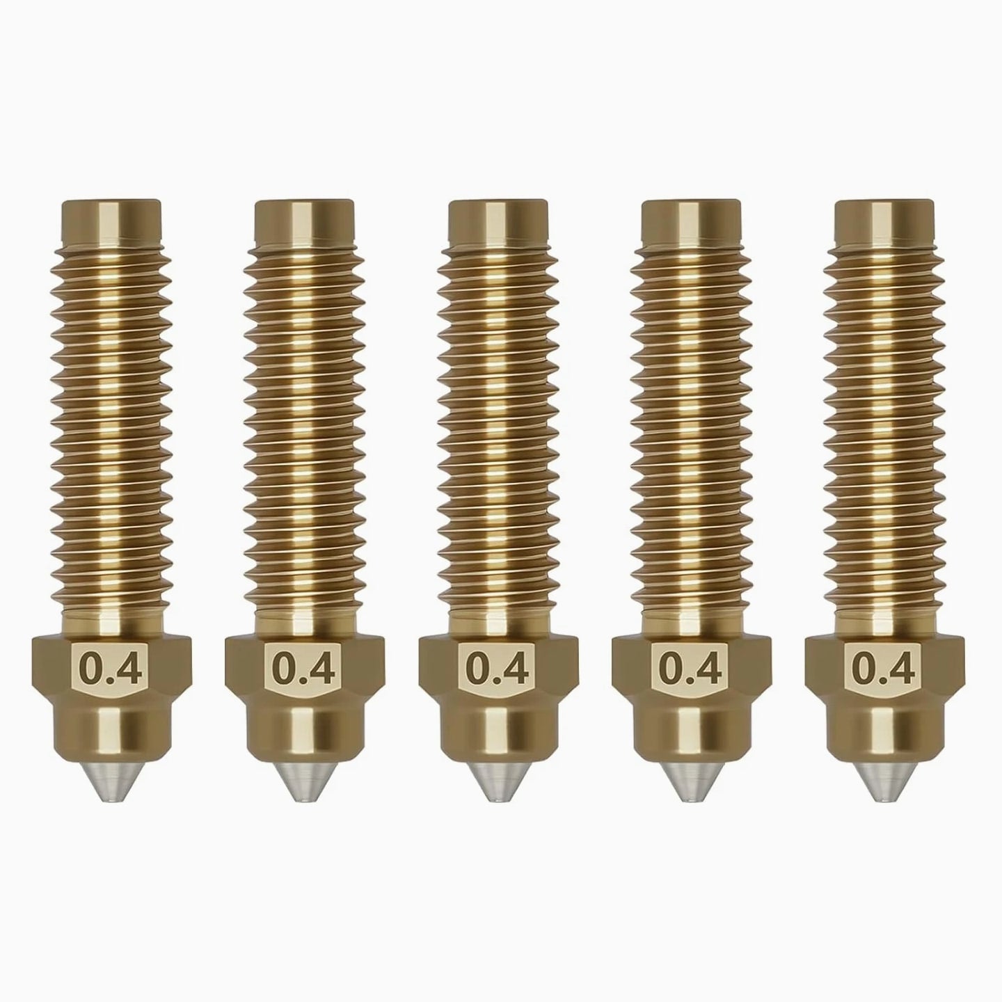 5-Pack 0.4mm Hardened Steel Nozzle Kit for Elegoo Centauri 3D Printer
