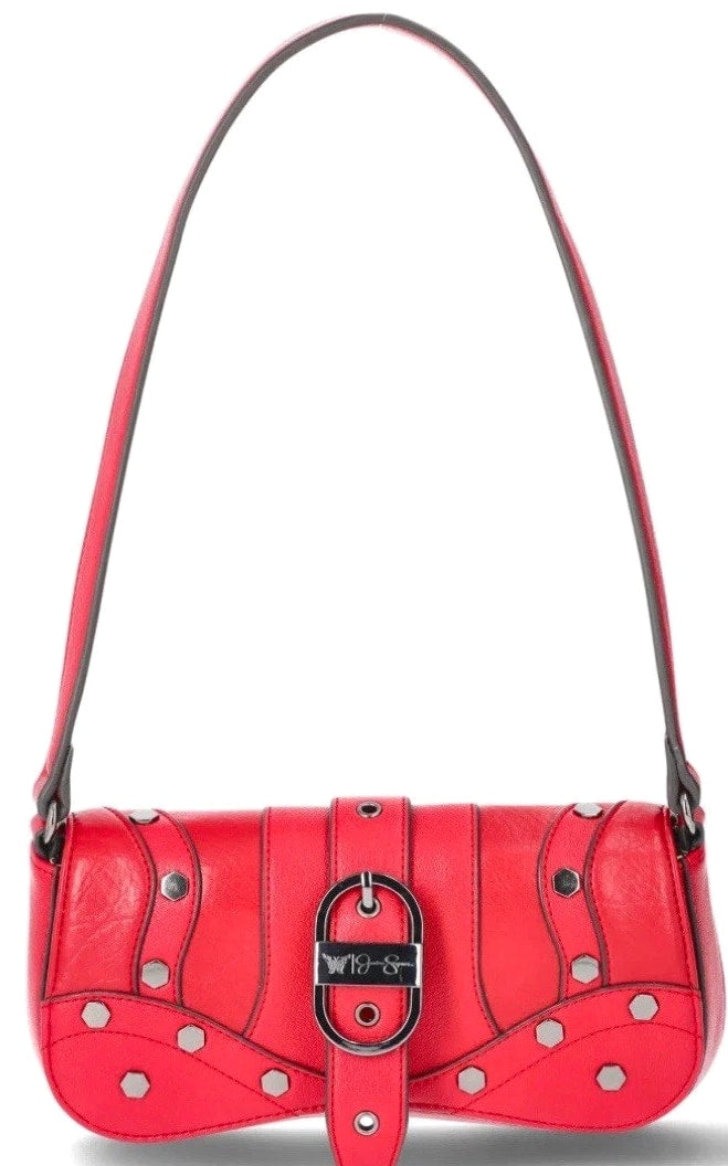 JESSICA SIMPSON Women’s Courtney Flap Shoulder Handbag Faux Leather 💃Tango Red