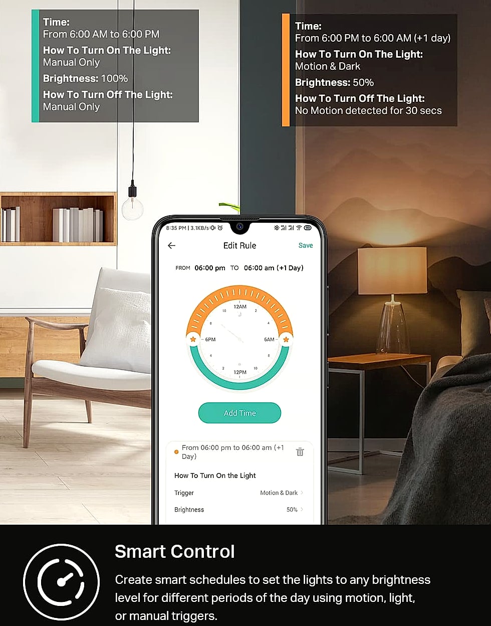 Kasa Smart Motion Sensor Dimmer Switch 2-Pack Wi-Fi