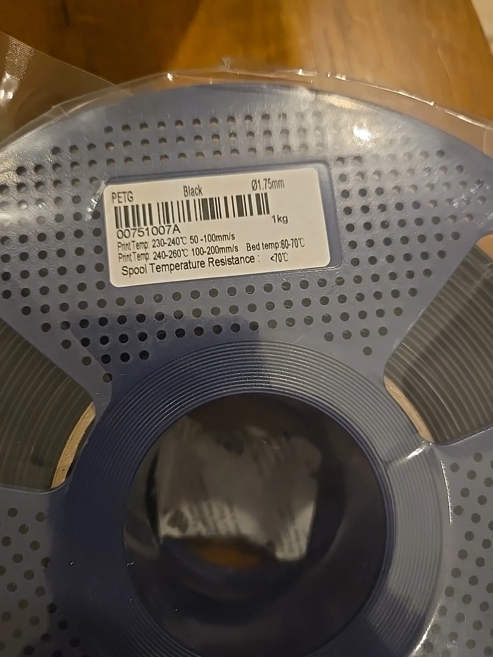 Sunlu 3D Printing Filament PETG Black 1.75mm, Trans Green Spool Refill - Sealed